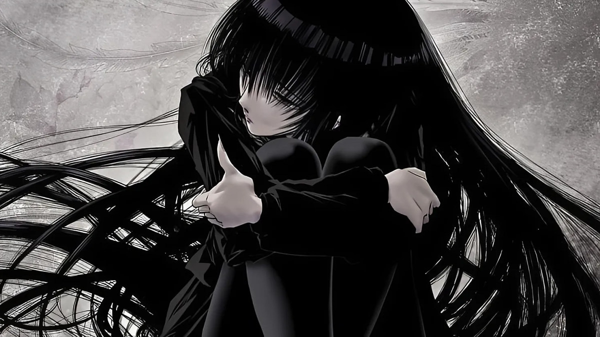 Hình ảnh anime girl với vẻ ngoài lạnh lùng, vô cảm