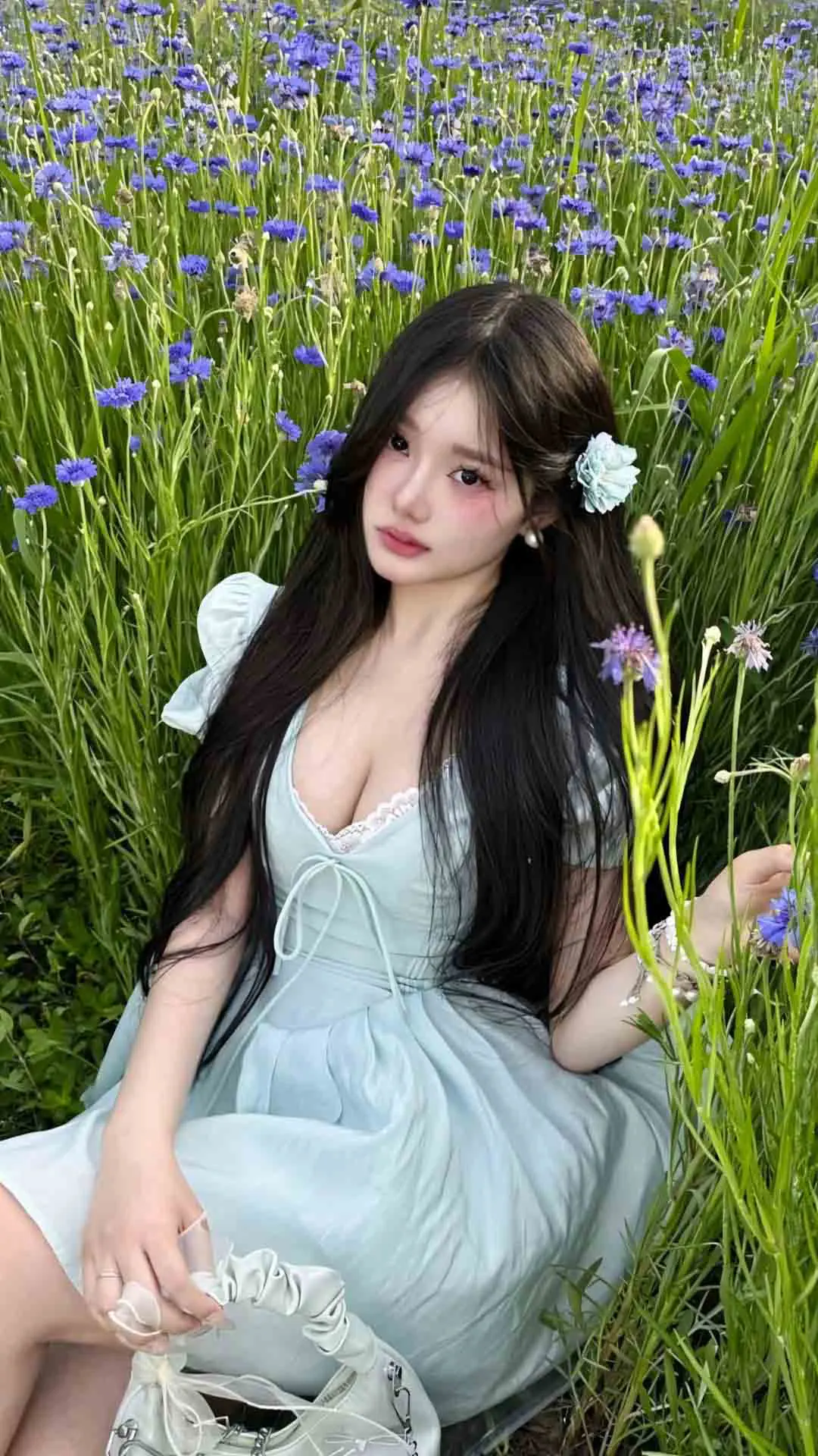 Hình ảnh cô gái dịu dàng với trang phục nữ tính