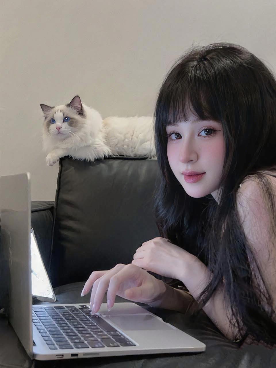 Ảnh gái xinh tóc dài 2k10 đeo kính, che mặt