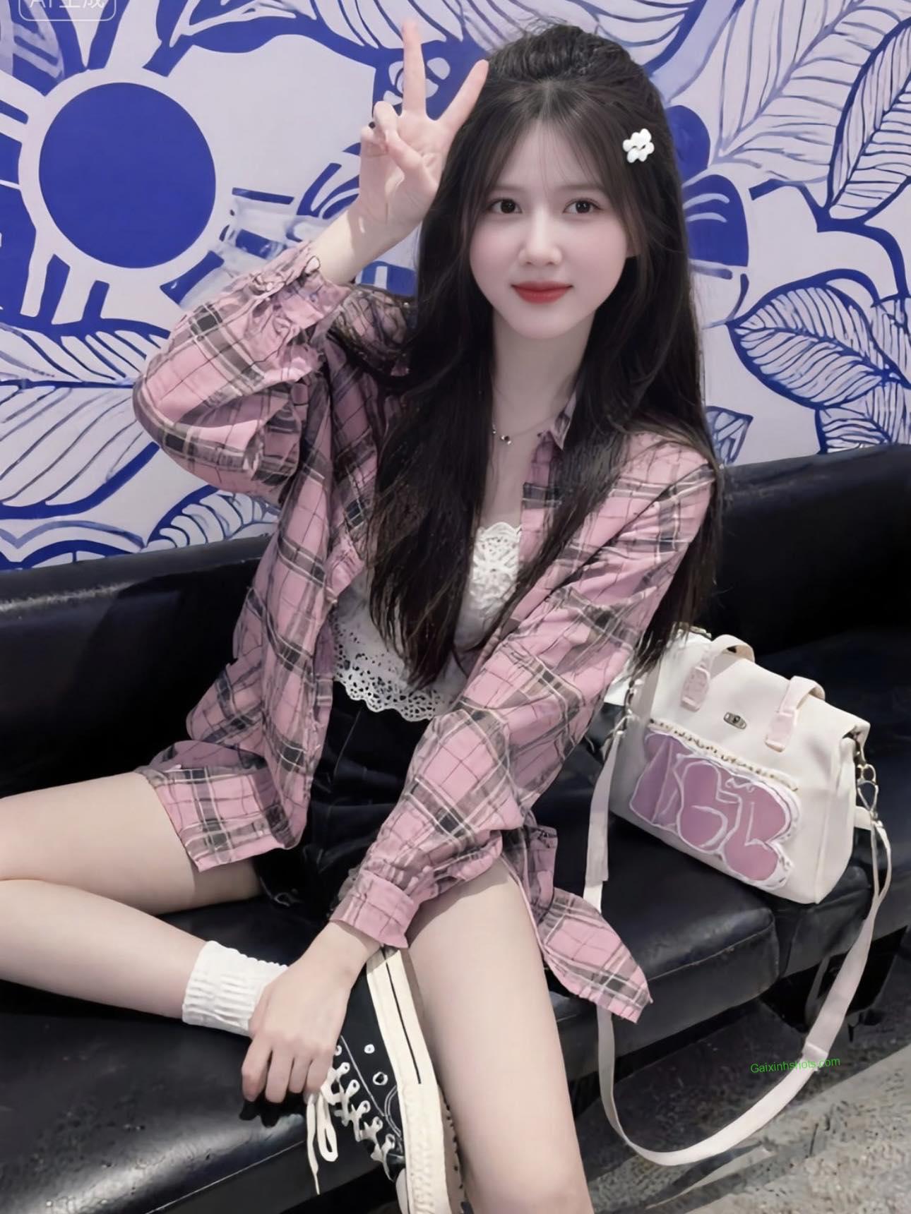 Lớp áo mỏng để lộ cặp ngực khủng của cô nàng cực xinh